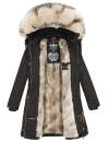 Navahoo Daylight Premium warme Damen Winter Jacke Parka mit Kunstfell B664 Schwarz Größe XL - Gr. 42