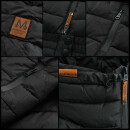 Marikoo Poisen Damen Winter Jacke Stepp Winterjacke mit Stehkragen warm gefüttert B667 Schwarz Größe XS - Gr. 34