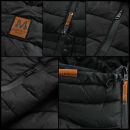 Marikoo Poisen Damen Winter Jacke Stepp Winterjacke mit Stehkragen warm gefüttert B667 Schwarz Größe XS - Gr. 34