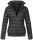 Marikoo Poisen Damen Winter Jacke Stepp Winterjacke mit Stehkragen warm gefüttert B667 Schwarz Größe M - Gr. 38