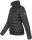 Marikoo Poisen Damen Winter Jacke Stepp Winterjacke mit Stehkragen warm gefüttert B667 Schwarz Größe M - Gr. 38