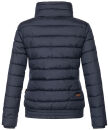 Marikoo Poisen Damen Winter Jacke Stepp Winterjacke mit Stehkragen warm gefüttert B667 Navy Größe XS - Gr. 34