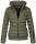 Marikoo Poisen Damen Winter Jacke Stepp Winterjacke mit Stehkragen warm gefüttert B667 Forest Green Größe XS - Gr. 34