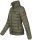 Marikoo Poisen Damen Winter Jacke Stepp Winterjacke mit Stehkragen warm gefüttert B667 Forest Green Größe XS - Gr. 34