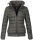 Marikoo Poisen Damen Winter Jacke Stepp Winterjacke mit Stehkragen warm gefüttert B667 Anthrazit Größe M - Gr. 38