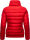 Marikoo Poisen Damen Winter Jacke Stepp Winterjacke mit Stehkragen warm gefüttert B667 Rot Größe XS - Gr. 34