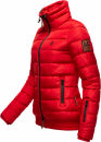 Marikoo Poisen Damen Winter Jacke Stepp Winterjacke mit Stehkragen warm gefüttert B667 Rot Größe M - Gr. 38