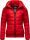 Marikoo Poisen Damen Winter Jacke Stepp Winterjacke mit Stehkragen warm gefüttert B667 Rot Größe L - Gr. 40