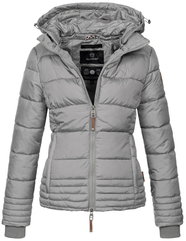 Marikoo Sole Designer Damen Winter Jacke Steppjacke B668 Grau Größe XS - Gr. 34