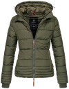 Marikoo Sole Designer Damen Winter Jacke Steppjacke B668 Forest Green Größe L - Gr. 40