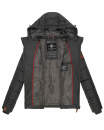 Marikoo Sole Designer Damen Winter Jacke Steppjacke B668 Anthrazit Größe L - Gr. 40