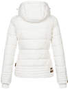 Marikoo Sole Designer Damen Winter Jacke Steppjacke B668 Weiß Größe S - Gr. 36
