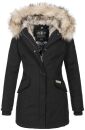 Navahoo Cristal Damen Winterjacke Parka mit Kunstfell B669 Schwarz Gr.XS