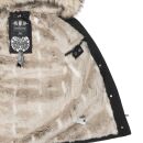 Navahoo Cristal Damen Winterjacke Parka mit Kunstfell B669 Schwarz Gr.M