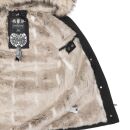 Navahoo Cristal Damen Winterjacke Parka mit Kunstfell B669 Schwarz Gr.XL