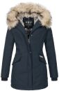 Navahoo Cristal Damen Winterjacke Parka mit Kunstfell B669 Navy Gr.XS