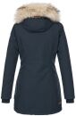 Navahoo Cristal Damen Winterjacke Parka mit Kunstfell B669 Navy Gr.S