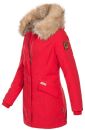Navahoo Cristal Damen Winterjacke Parka mit Kunstfell B669 Rot Gr.XXL