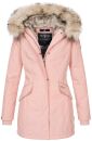 Navahoo Cristal Damen Winterjacke Parka mit Kunstfell B669 Rosa Gr.XS