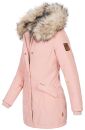 Navahoo Cristal Damen Winterjacke Parka mit Kunstfell B669 Rosa Gr.S