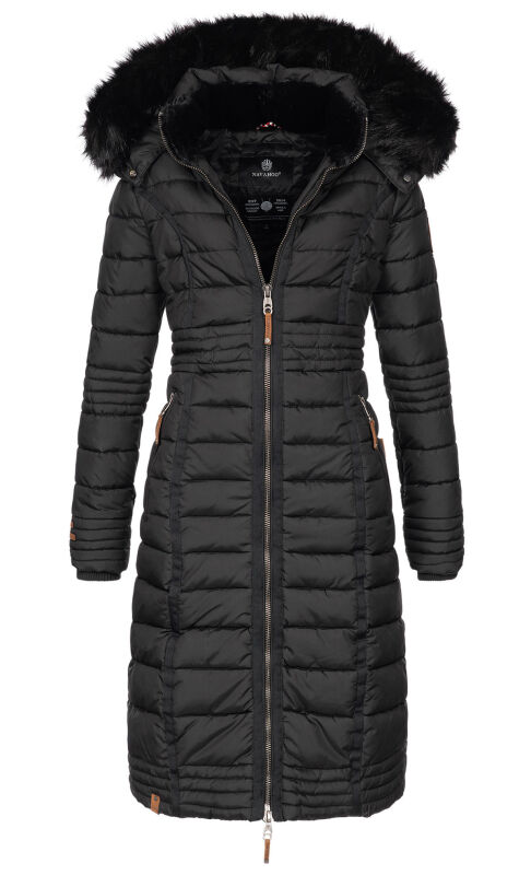 Navahoo Umay warme Damen Winter Jacke lang gesteppt mit Teddyfell B67,  109,90 €