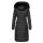 Navahoo Umay warme Damen Winter Jacke lang gesteppt mit Teddyfell B670 Schwarz Größe S - Gr. 36
