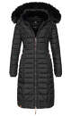 Navahoo Umay warme Damen Winter Jacke lang gesteppt mit Teddyfell B670 Schwarz Größe M - Gr. 38