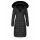 Navahoo Umay warme Damen Winter Jacke lang gesteppt mit Teddyfell B670 Schwarz Größe L - Gr. 40