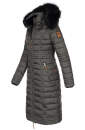 Navahoo Umay warme Damen Winter Jacke lang gesteppt mit Teddyfell B670 Anthrazit Größe M - Gr. 38
