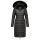 Navahoo Umay warme Damen Winter Jacke lang gesteppt mit Teddyfell B670 Anthrazit Größe M - Gr. 38