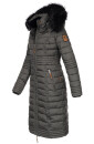 Navahoo Umay warme Damen Winter Jacke lang gesteppt mit Teddyfell B670 Anthrazit Größe L - Gr. 40
