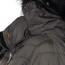 Navahoo Umay warme Damen Winter Jacke lang gesteppt mit Teddyfell B670 Anthrazit Größe L - Gr. 40