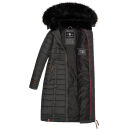 Navahoo Umay warme Damen Winter Jacke lang gesteppt mit Teddyfell B670 Anthrazit Größe XXL - Gr. 44