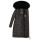 Navahoo Umay warme Damen Winter Jacke lang gesteppt mit Teddyfell B670 Anthrazit Größe XXL - Gr. 44