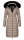 Navahoo Umay warme Damen Winter Jacke lang gesteppt mit Teddyfell B670 Taupe Größe M - Gr. 38