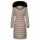 Navahoo Umay warme Damen Winter Jacke lang gesteppt mit Teddyfell B670 Taupe Größe L - Gr. 40