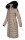 Navahoo Umay warme Damen Winter Jacke lang gesteppt mit Teddyfell B670 Taupe Größe XL - Gr. 42