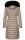Navahoo Umay warme Damen Winter Jacke lang gesteppt mit Teddyfell B670 Taupe Größe XL - Gr. 42