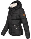 Navahoo Megan Damen Winter Stepp Jacke mit Tedyfell B672 Schwarz Größe M - Gr. 38