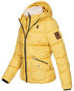 Navahoo Megan Damen Winter Stepp Jacke mit Tedyfell B672 Gelb Größe S - Gr. 36