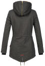 Navahoo Diamond warme Damen Winter Jacke lang mit Teddyfell B648 Anthrazit Größe L - Gr. 40
