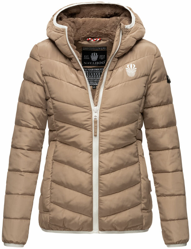 Navahoo Elva leichte Damen Stepp Jacke B675 Taupe Größe XS - Gr. 34