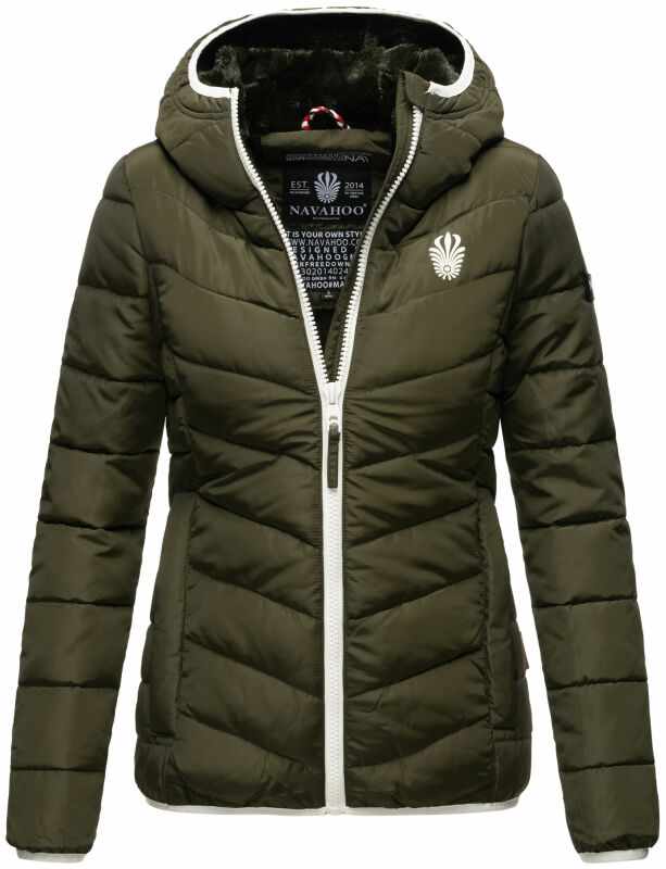 Navahoo Elva leichte Damen Stepp Jacke B675 Olive Größe XS - Gr. 34