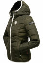 Navahoo Elva leichte Damen Stepp Jacke B675 Olive Größe XS - Gr. 34