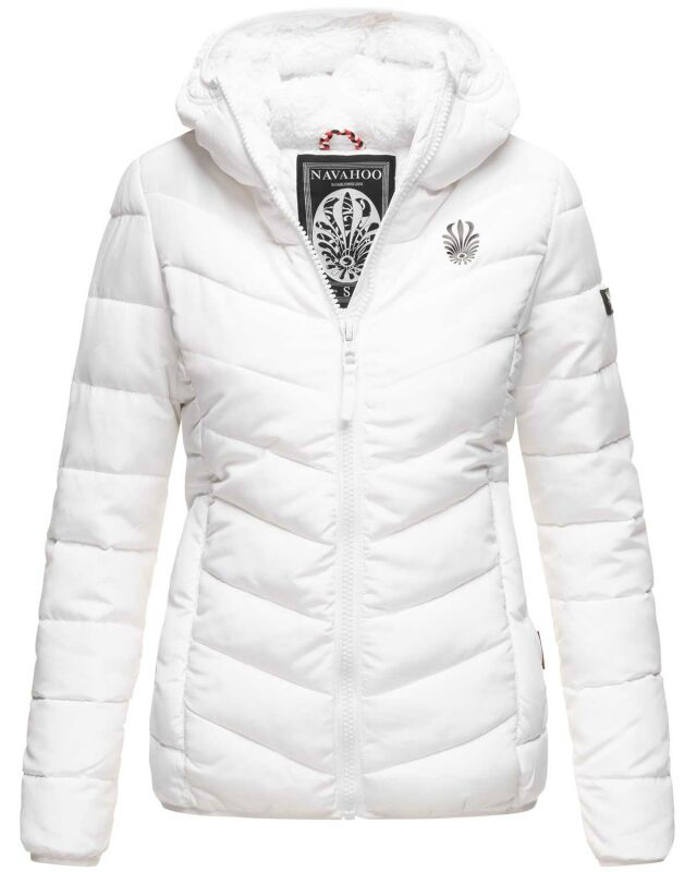 Navahoo Elva leichte Damen Stepp Jacke B675 Weiß Größe M - Gr. 38