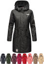 Navahoo Deike Damen lange Regenjacke mit Teddyfell und...