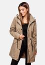 Navahoo Deike Damen lange Regenjacke mit Teddyfell und...