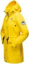 Navahoo Deike Damen lange Regenjacke mit Teddyfell und Kapuze B678 Gelb Größe XS - Gr. 34