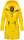 Navahoo Deike Damen lange Regenjacke mit Teddyfell und Kapuze B678 Gelb Größe S - Gr. 36