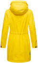 Navahoo Deike Damen lange Regenjacke mit Teddyfell und Kapuze B678 Gelb Größe M - Gr. 38